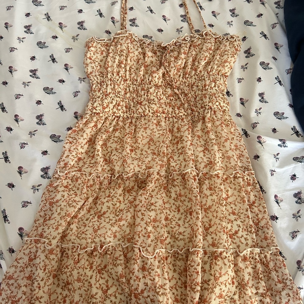 Trixxi Cream Floral Dress